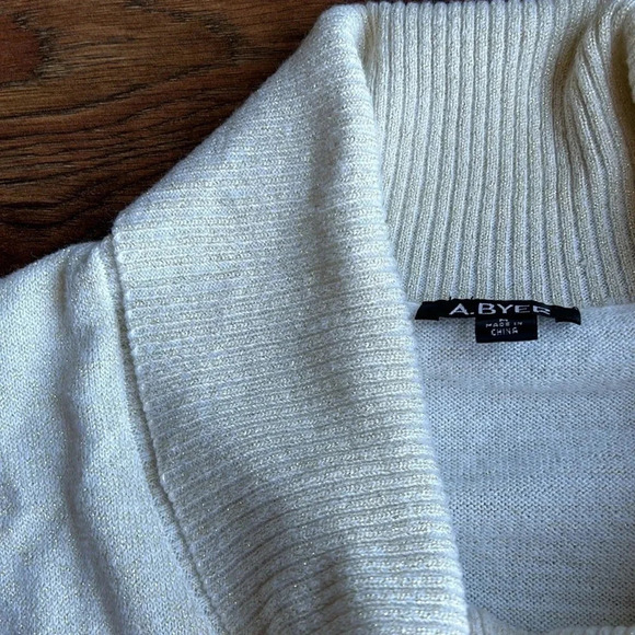 A. Byer Sweater Dress | Short Sleeve Sweater Dress | A. Byer | Cream Sweater - Picture 5 of 9